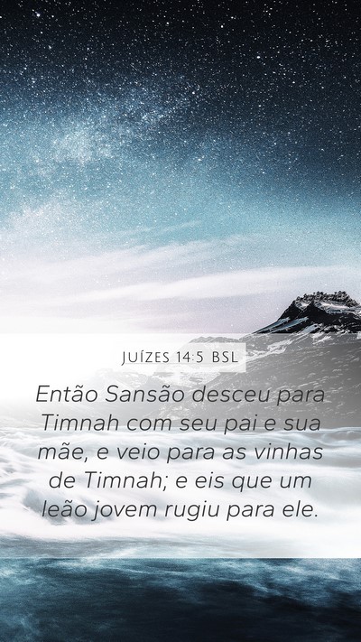 Juízes 14:5 BSL Bible Verse Image
