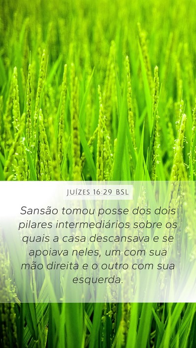Juízes 16:29 BSL Bible Verse Image