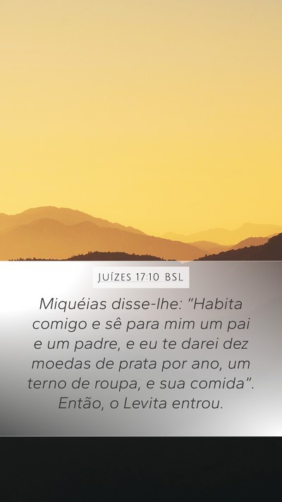 Juízes 17:10 BSL Bible Verse Image