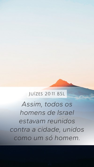 Juízes 20:11 BSL Bible Verse Image