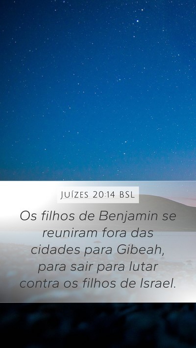 Juízes 20:14 BSL Bible Verse Image