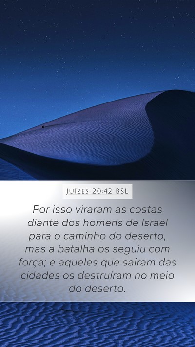 Juízes 20:42 BSL Mobile Phone Wallpaper - Por isso viraram as costas diante dos homens de - Mobile Bible Verse Wallpaper
