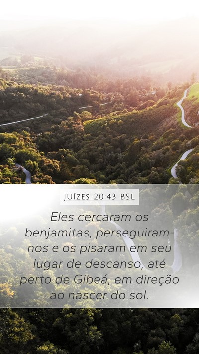Juízes 20:43 BSL Bible Verse Image