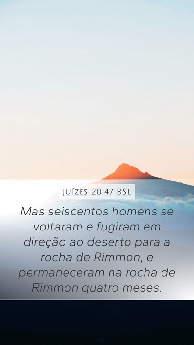 Juízes 20:47 BSL Bible Verse Image