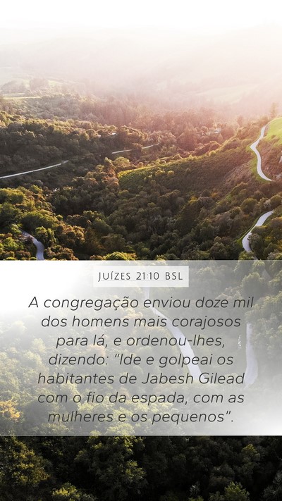 Juízes 21:10 BSL Bible Verse Image