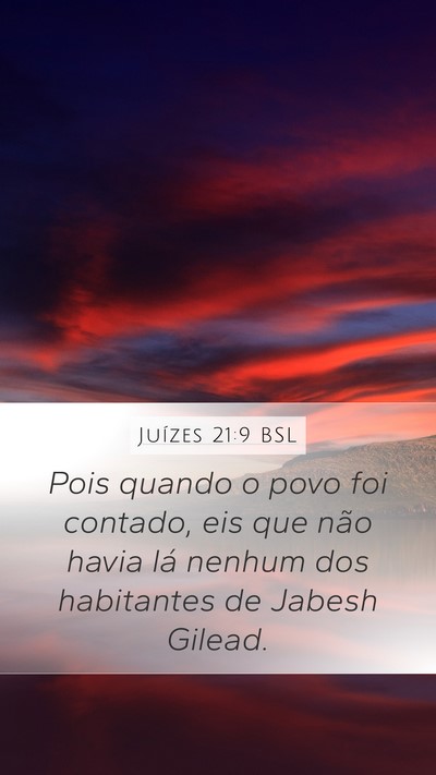 Juízes 21:9 BSL Bible Verse Image