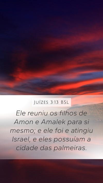 Juízes 3:13 BSL Bible Verse Image