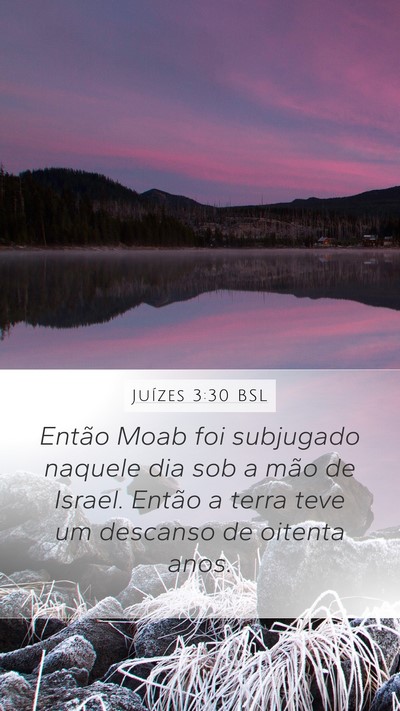 Juízes 3:30 BSL Bible Verse Image