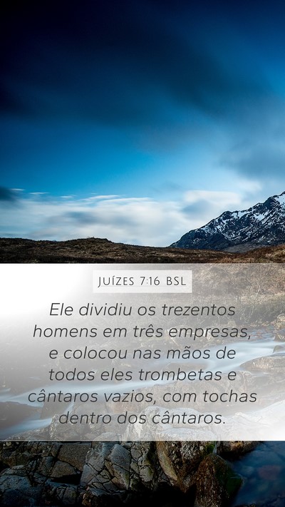 Juízes 7:16 BSL Bible Verse Image
