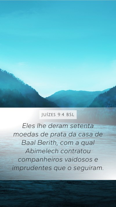 Juízes 9:4 BSL Bible Verse Image