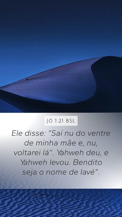 Jó 1:21 BSL Bible Verse Image