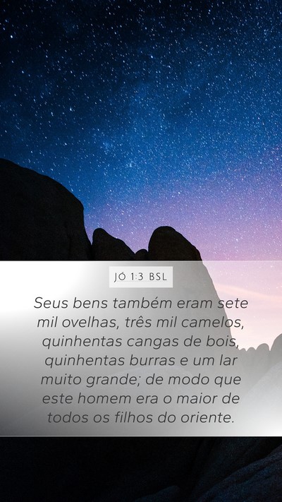 Jó 1:3 BSL Bible Verse Image