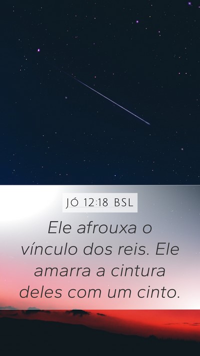 Jó 12:18 BSL Bible Verse Image