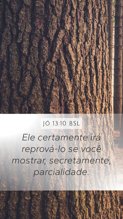 Jó 13:10 BSL Mobile Phone Wallpaper - Ele certamente irá reprová-lo se você mostrar, - Mobile Bible Verse Wallpaper