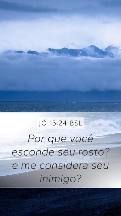 Jó 13:24 BSL Bible Verse Image