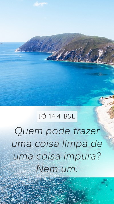 Jó 14:4 BSL Bible Verse Image