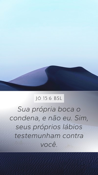 Jó 15:6 BSL Bible Verse Image
