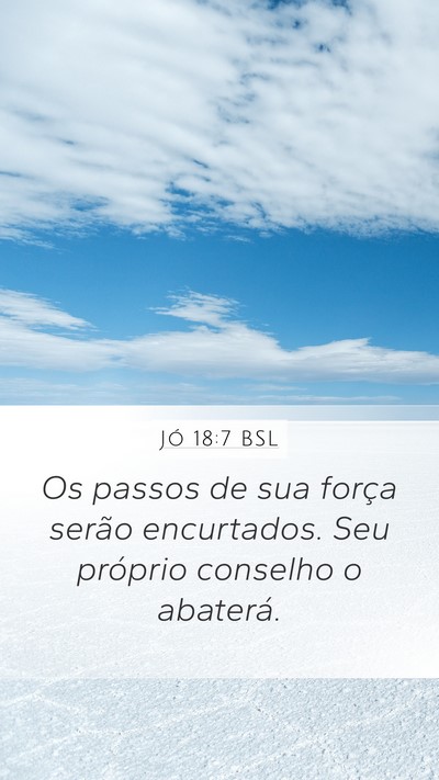 Jó 18:7 BSL Bible Verse Image