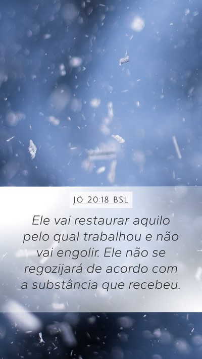 Jó 20:18 BSL Bible Verse Image
