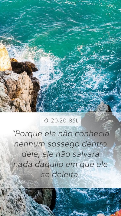 Jó 20:20 BSL Bible Verse Image
