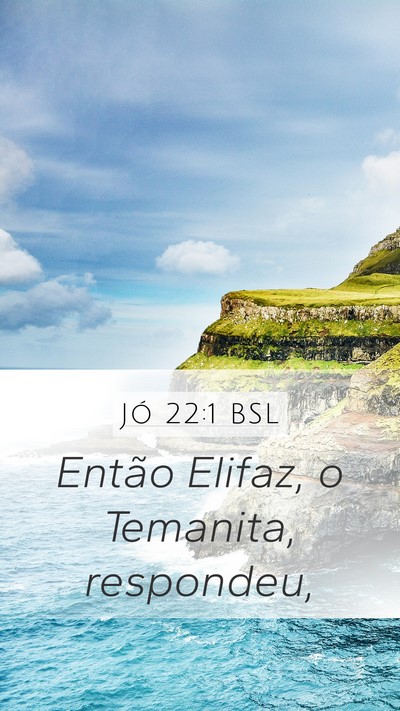 Jó 22:1 BSL Bible Verse Image