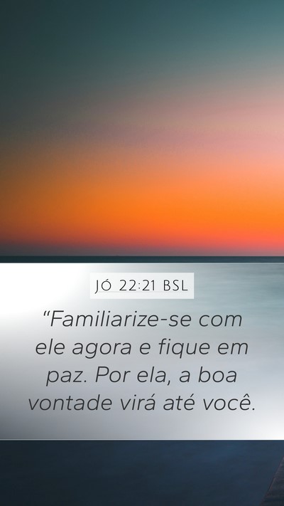 Jó 22:21 BSL Bible Verse Image