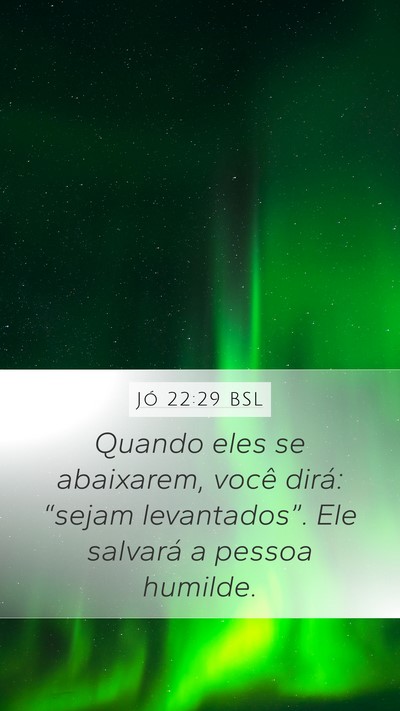 Jó 22:29 BSL Bible Verse Image