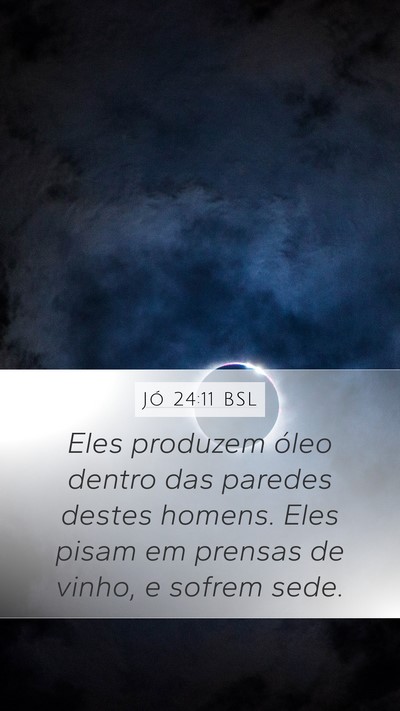 Jó 24:11 BSL Mobile Phone Wallpaper - Eles produzem óleo dentro das paredes destes - Mobile Bible Verse Wallpaper