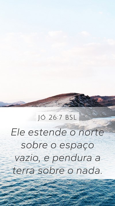 Jó 26:7 BSL Bible Verse Image