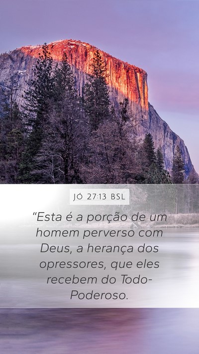 Jó 27:13 BSL Bible Verse Image