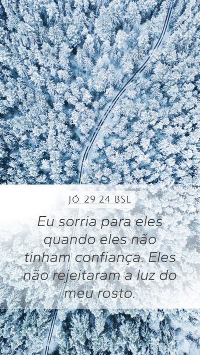 Jó 29:24 BSL Bible Verse Image