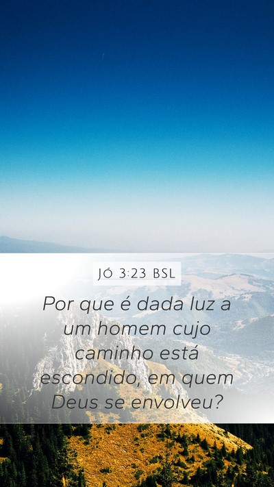 Jó 3:23 BSL Mobile Phone Wallpaper - Por que é dada luz a um homem cujo caminho está - Mobile Bible Verse Wallpaper