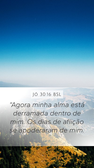 Jó 30:16 BSL Bible Verse Image