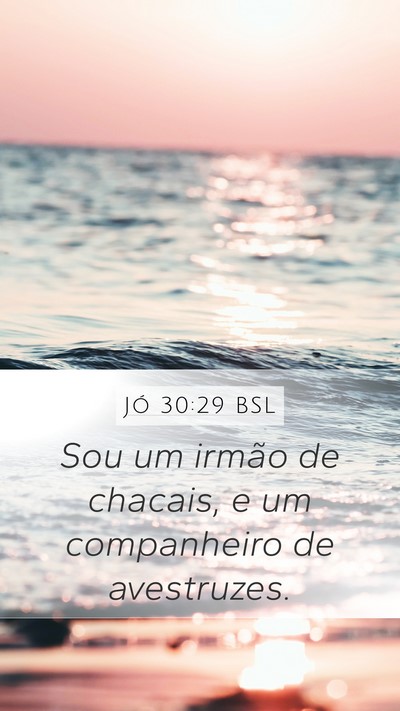 Jó 30:29 BSL Bible Verse Image