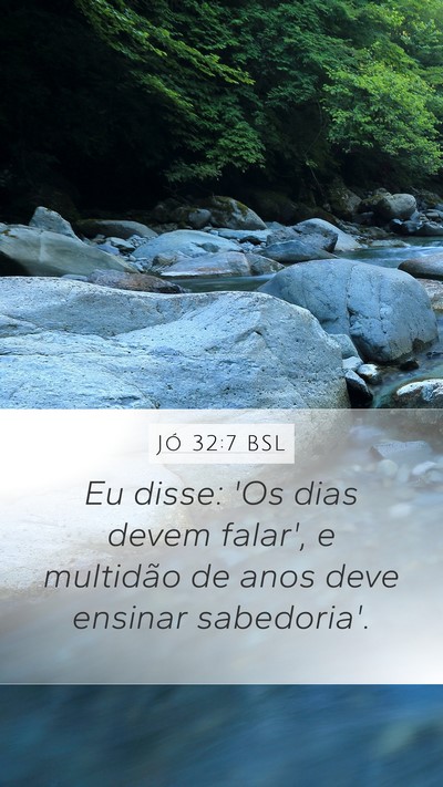 Jó 32:7 BSL Bible Verse Image