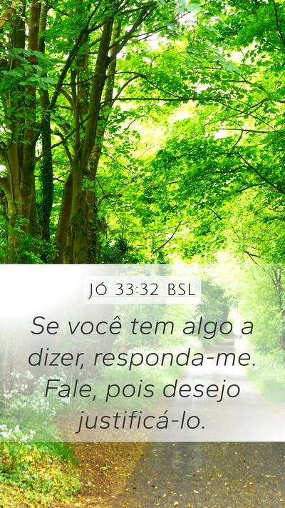 Jó 33:32 BSL Bible Verse Image