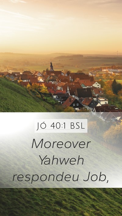 Jó 40:1 BSL Bible Verse Image
