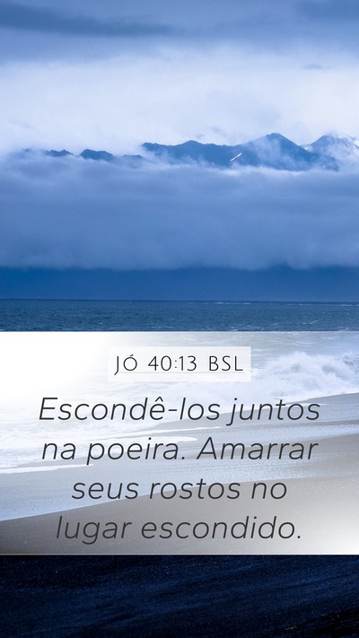 Jó 40:13 BSL Bible Verse Image