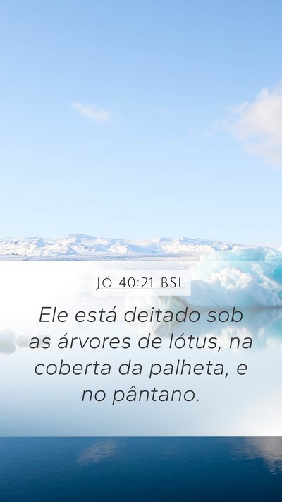 Jó 40:21 BSL Bible Verse Image