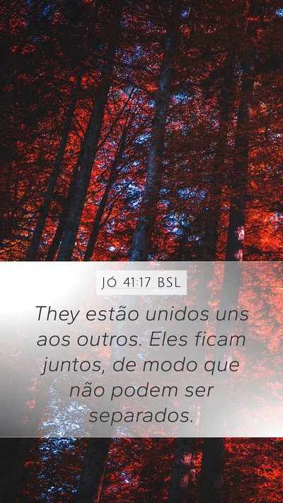 Jó 41:17 BSL Mobile Phone Wallpaper - They estão unidos uns aos outros. Eles ficam - Mobile Bible Verse Wallpaper
