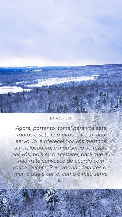 Jó 42:8 BSL Bible Verse Image