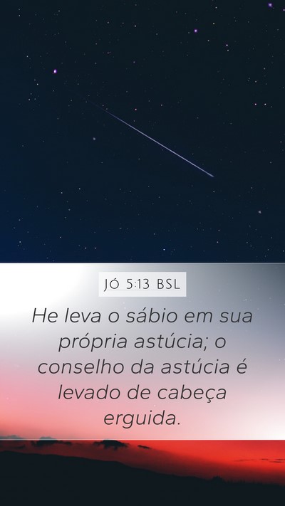 Jó 5:13 BSL Bible Verse Image