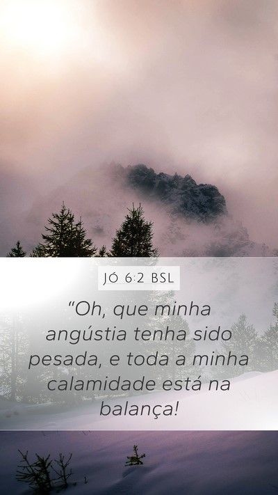 Jó 6:2 BSL Bible Verse Image