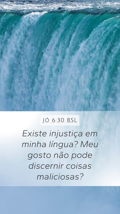 Jó 6:30 BSL Bible Verse Image