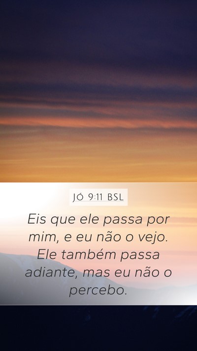 Jó 9:11 BSL Mobile Phone Wallpaper - Eis que ele passa por mim, e eu não o vejo. Ele - Mobile Bible Verse Wallpaper