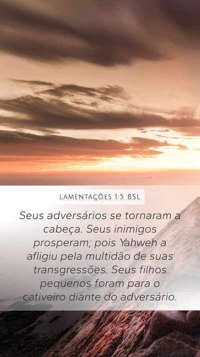 Lamentações 1:5 BSL Bible Verse Image