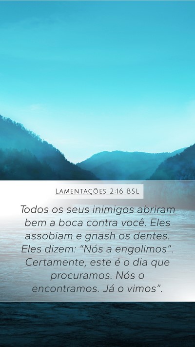 Lamentações 2:16 BSL Bible Verse Image