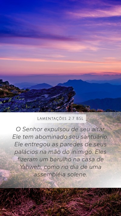 Lamentações 2:7 BSL Bible Verse Image