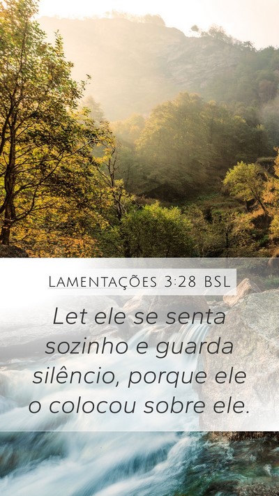 Lamentações 3:28 BSL Bible Verse Image