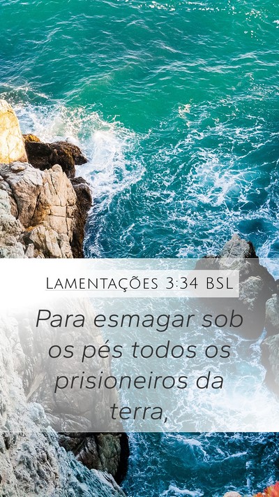 Lamentações 3:34 BSL Bible Verse Image